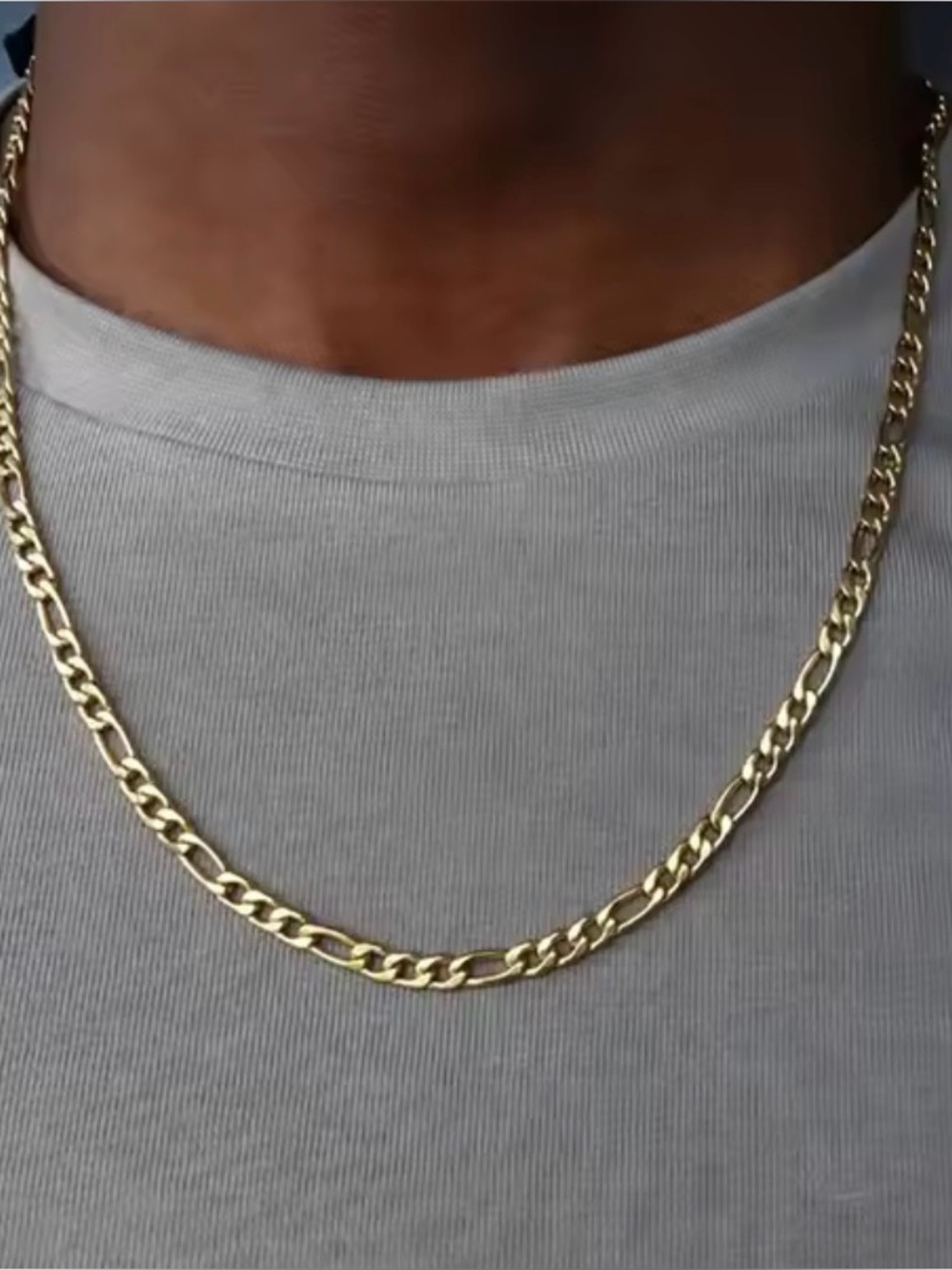 Classic 14K stamped Figaro Link Chain Necklace - Unisex